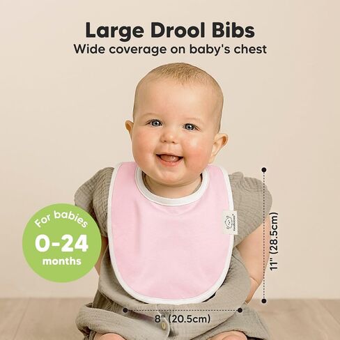 KeaBabies 8-Pack Organic Baby Bandana Drool Bibs and 8-Pack Organic Baby Bibs for Girls & Boys - Stylish Unisex Bandana Bibs - Teething Baby Bibs for Boy, Girl - Super Absorbent Bandana Drool Bibs in Saudi Arabia