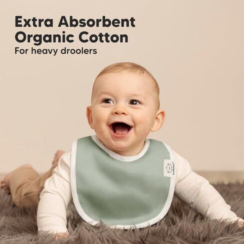 KeaBabies 8-Pack Organic Baby Bandana Drool Bibs and 8-Pack Organic Baby Bibs for Girls & Boys - Stylish Unisex Bandana Bibs - Teething Baby Bibs for Boy, Girl - Super Absorbent Bandana Drool Bibs in Saudi Arabia