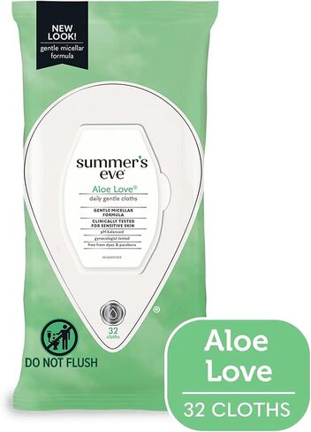 قماش تنظيف بخلاصة الصبار من سامرز إيف، 32 قطعة قماش in Kuwait