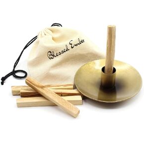 Blessed Ember Palo Santo Holder, Antiqued Rustic Brass Finish with 5 Palo Santo Sticks Included in Saudi Arabia