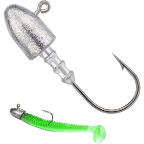 THKFISH Jig Heads for Bass Crappie Fishing Saltwater Freshwater Walleye Panfish Jigs Swimbait Jig Head Hooks for Bass Trout 1/32oz 1/8oz 1/6oz 1/4oz 3/8oz 1/2oz 20pcs