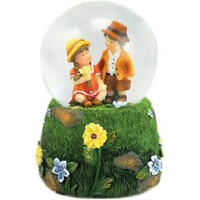 Musicbox Kingdom 18111 Small Glitter Globe with Children Music Box, Plays Love Story in Kuwait