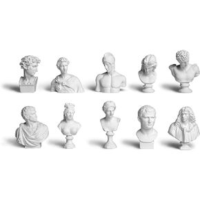 Garwor 10PCS/Set Mini Figures of Greek Mythology Statue Resin Sculpture World Famous Bust Figurine Home Office Art Décor, 2.75" H in Kuwait