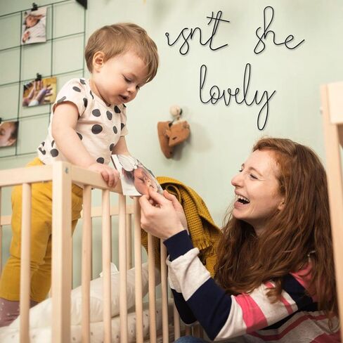 Ajqiomh Isn't She Lovely Metal Wall Art، ديكور جدار حضانة طفلة، ديكور حضانة بوهو للفتيات، فن الكلمات ديكور غرفة طفلة لحضانة (ذهبي) in Kuwait