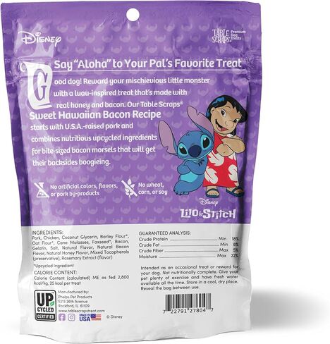 Table Scraps Disney Sweet Hawaiian Bacon Recipe Dog Treats 5 oz in Saudi Arabia