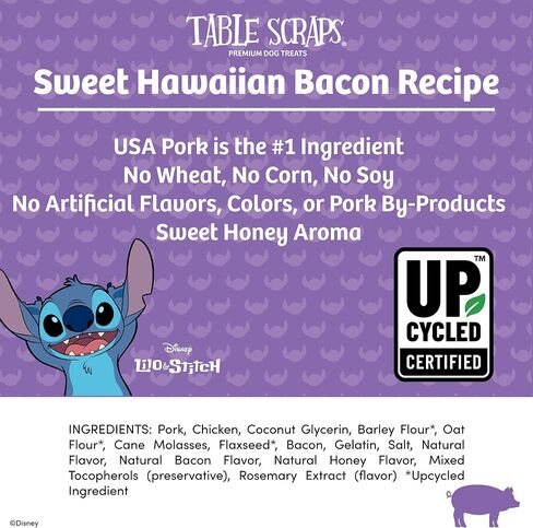 Table Scraps Disney Sweet Hawaiian Bacon Recipe Dog Treats 5 oz in Saudi Arabia