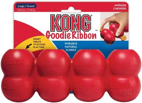 KONG - Ring and Goodie Ribbon - Durable Rubber Dog Chew Toy and Treat Dispensing Toy - for Small Dogs in Saudi Arabia