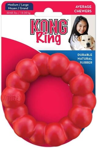 KONG - Ring and Goodie Ribbon - Durable Rubber Dog Chew Toy and Treat Dispensing Toy - for Small Dogs in Saudi Arabia