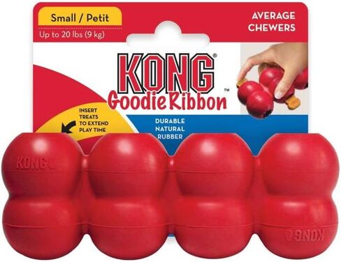 KONG - Ring and Goodie Ribbon - Durable Rubber Dog Chew Toy and Treat Dispensing Toy - for Small Dogs in Saudi Arabia