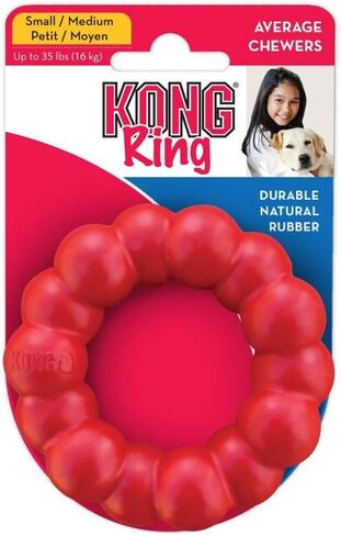 KONG - Ring and Goodie Ribbon - Durable Rubber Dog Chew Toy and Treat Dispensing Toy - for Small Dogs in Saudi Arabia
