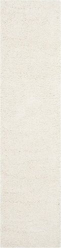 SAFAVIEH Milan Shag Collection Runner Rug - 2' x 12', Ivory, Solid Design, Non-Shedding & Easy Care, 2-inch Thick Ideal for High Traffic Areas in Living Room, Bedroom (SG180-1212) in Saudi Arabia