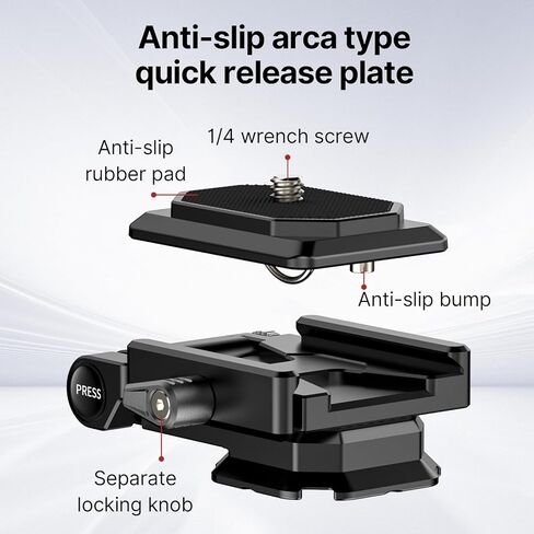 حامل كاميرا F38 للتصوير الأفقي الرأسي - ULANZI CA13 F38 منظر طبيعي وصورة قابل للطي سريع التحرير مع لوحة Arca ملحق مدمج خفيف الوزن لتصوير فيديو Gimbble DSLR in Kuwait