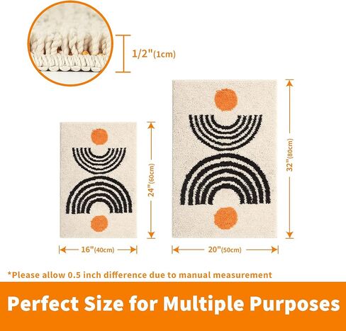 يقول الجدة بوهو سجاد الحمام، 16 "× 24"، ماتس حمام للحمام غير زلة، سجاد الحمام البيج، سجاد حمام صغير قابل للغسل، حصيرة الحمام ستوكات لحوض الاستحمام، سجاد دش لأرضية الحمام in Kuwait