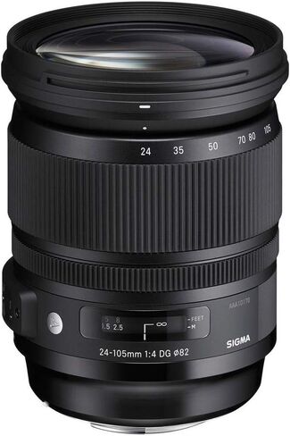 Adorama Sigma 24-105mm f/4.0 DG OS HSM Art Lens for Canon EOS Digital Cameras - Bundle with 82mm Filter Kit (UV/CPL/ND2), Cap Tether, and Cleaning Kit in Kuwait