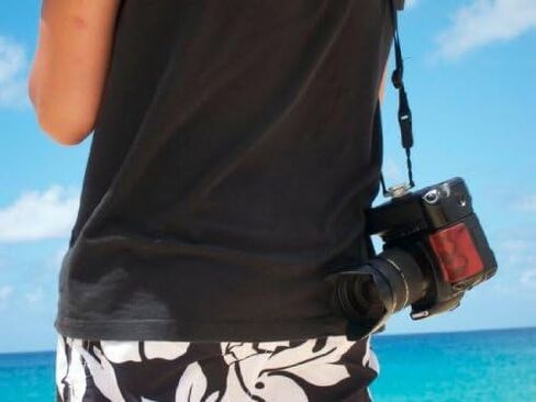 Custom SLR C-Loop Camera Strap Tripod Mount Attachment - Black in Kuwait