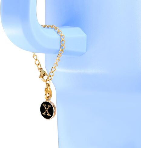 AnnabelZ Letter Charm Accessories For Stanley Cup,2PCS ID Initial Letter Charm Personalized For Stanley Tumbler Cup Identification Handle Letter Charms in Kuwait