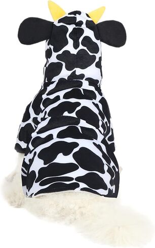 Spooktacular Creations Pet Dog Milk Cow Costume with 3D Cow Hood for Halloween Dress-up Party, Pet Carnival in Saudi Arabia