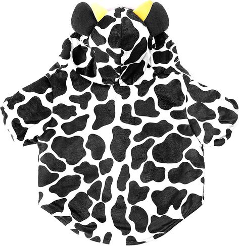 Spooktacular Creations Pet Dog Milk Cow Costume with 3D Cow Hood for Halloween Dress-up Party, Pet Carnival in Saudi Arabia