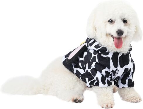 Spooktacular Creations Pet Dog Milk Cow Costume with 3D Cow Hood for Halloween Dress-up Party, Pet Carnival in Saudi Arabia