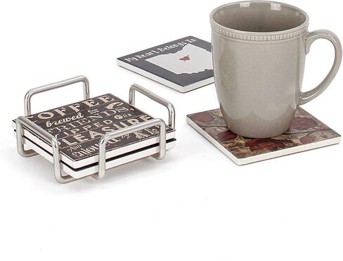 Spectrum Diversified Euro Square Coaster Holder for Kitchen Organization Small in Kuwait