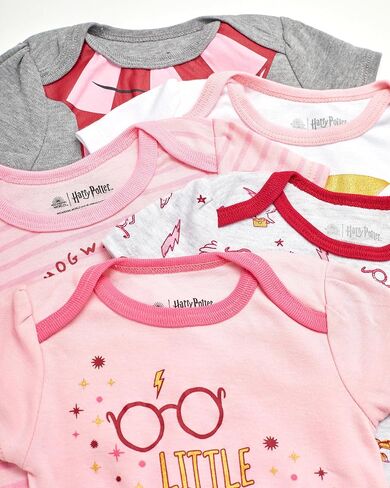 Harry Potter Baby Girls Bodysuit 5-Pack Baby Clothes Baby Gifts - Baby Bodysuit Multipack in Saudi Arabia