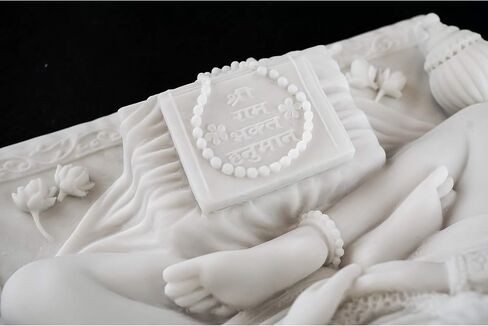 Top Collection 8" Hanuman Hindu Statue in White Marble Finish - Hindu God of Strength Figurine in Saudi Arabia