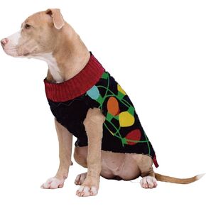 Show and Tail The Bulbs Pattern Sweater Dog Costume for Halloween Christmas and Party wear Costume - Large in Saudi Arabia