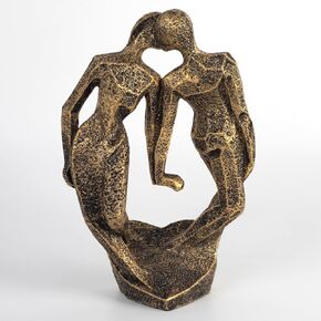 CMTGYPIN Romantic Resin Sculpture - Couple Home Decor Statue for Anniversaries, Valentine's Day, and Wedding Gifts,Abstract Modern Accents Home Decoration Love Figurine-Birthday Gift in Kuwait