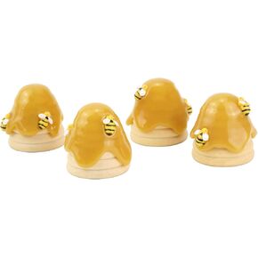 Howogee Wood Beehive Decor Farmhouse Bee Tiered Tray Display Spring Summer Bumble Bee Skep Nursery Home Decorations, 4 PCS in Saudi Arabia