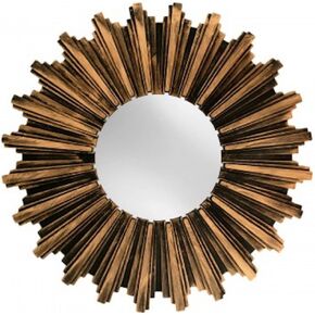 Kole OF546 Wall Mirror Antiqued Bronze Sunburst Wall Mirror in Kuwait