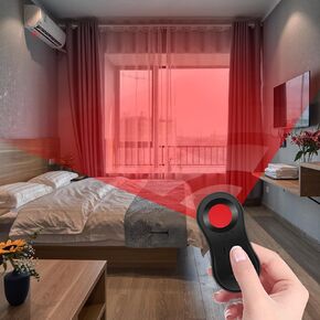 PAKESI Hidden Camera Detector,Pocket Sized Anti Spy Camera Finder Locates Hidden Camera,Chargeable Anti Theft Alarm with LED Flashlights for Home Office Travel -(Mini Black) in Kuwait