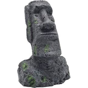Amosfun Easter Island Head Fish Tank Aquarium Ornaments Cave Rockery Landscaping Decoration Size S in Saudi Arabia
