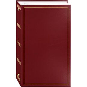 3-Ring Photo Album 204 Pockets Hold 4x6 Photos, Burgundy Red