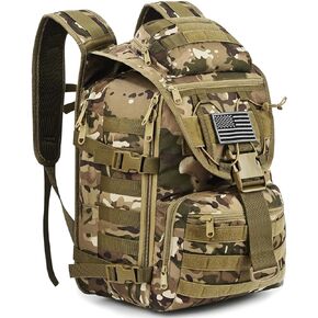 MIYCOO Military Tactical Backpack for Men, Large Waterproof Army Backpack & Assault Pack, Molle Bag 3 Day Bug Out Bag, Hiking & Hunting Rucksack, Police Backpack - 40L Camo Forest in Kuwait