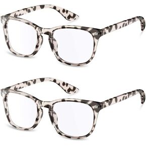 مجموعة نظارات Nother الزرقاء للنساء والرجال، نظارات زرقاء لحجب الضوء، نظارات شاشة الكمبيوتر، مضادة للوهج، نظارات تلفزيون، إطار مربع أنيق، مضادة لإجهاد العين (طباعة الفهد + طباعة الفهد) in Kuwait