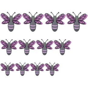 Happyyami 12pcs 3D النحل ملصقات الكرتون الحيوانات ملصقات الحائط جدار الفن ديكور العسل النحل يتمسك جدارية الشارات للأطفال طفل الحضانة الفصول الدراسية جدار نافذة الديكور الذهبي in Kuwait