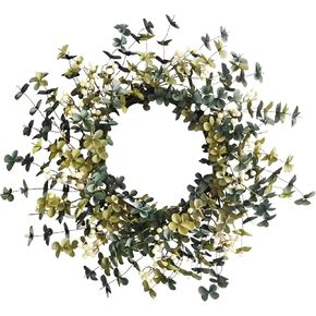 WFLUOLUO 24 inch Merry Christmas Wreaths for Front Door Decorated with Large Lucky Bow,Pine Needles,Pine Cones,Berry Clusters Outdoor Christmas Decorations Indoor for Home Wall Decor in Saudi Arabia