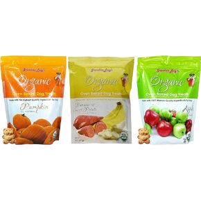 Grandma Lucy's Oven Baked Dog Treat Variety Pack: 1-Pumpkin, 1-Banana and Sweet Potato, 1-Apple in Saudi Arabia