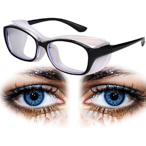 نظارات كوزي كير المرطبة للعيون الجافة تخفف من حدة النظارات مع غرف سيليكون ناعمة قابلة للتعديل لأعراض جفاف العيون (بريق داكن) in Kuwait