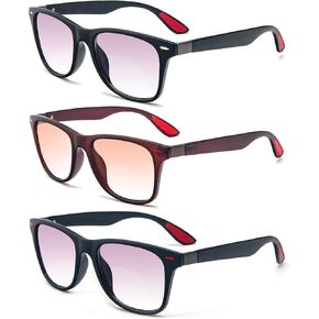 prtcslwd Bifocal Reading Glasses for Women Men Squre Unisex Eye Glasses with Tinted Lens Outdoor UV 400 Protection in Kuwait