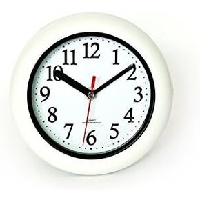 Perfect Shell Blue Ocean Water Resistant Clock, Quartz Movement, Simple Design, 6.5" in Diameter, ABS Glass Front, Flexible Options to Hang or to Stand. Withstand Water Vapor and Moisture.