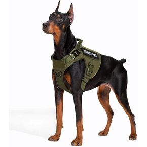Motusamare Service Dog Vest Training Hunting Molle Nylon Water-Resistant Military Patrol Adjustable Comfortable K9 Tactical Dog Harness with Handle (Camouflage) (L, CP) … in Saudi Arabia
