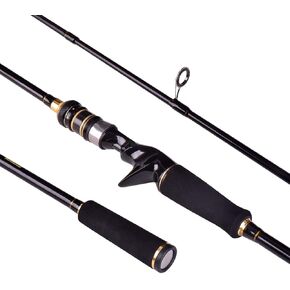 صنارة صيد خفيفة للغاية من REBORNSUN مكونة من قطعتين، قضبان صيد دوارة وصب للمياه العذبة أو المياه المالحة، إدراك حساس للباس والبانفيش والتراوت in Kuwait