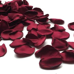MIUINCY 200pcs Silk Rose Petals Burgundy Artificial Flowers Petals Flower Girl for Wedding Romantic Night Valentines Party Dinner Table Decoration in Kuwait
