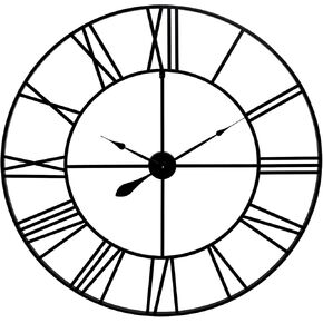 Patton Wall Decor 36" Black Metal Cut Out Roman Numeral Wall Clock in Kuwait