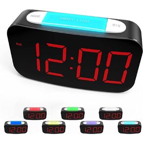 Digital Alarm Clock for Bedrooms, Bedside Alarm Clocks with 7 Color Night Light, Large LED Display, Dual USB Ports,AUTO Dimmer, Clock for Kids,Teens, Seniors (Upgrade) in Saudi Arabia