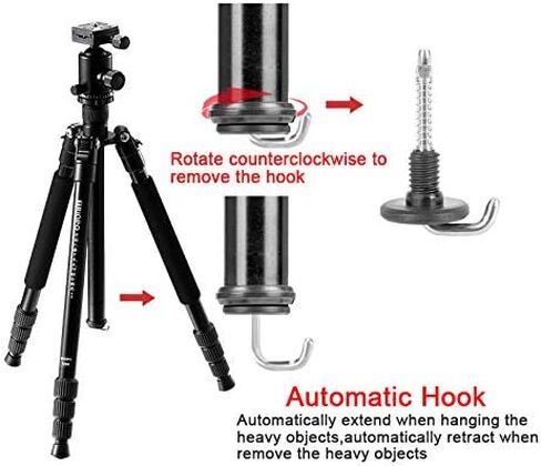 خطاف تعليق من FOTOBETTER TH01 عمود وزن عمود عمود عمود عمود حامل رملي مع خيط تثبيت نابض 0.95 سم متوافق مع Gitzo LEOFOTO SIRUI BENRO FOTOPRO ثلاثي القوائم in Kuwait