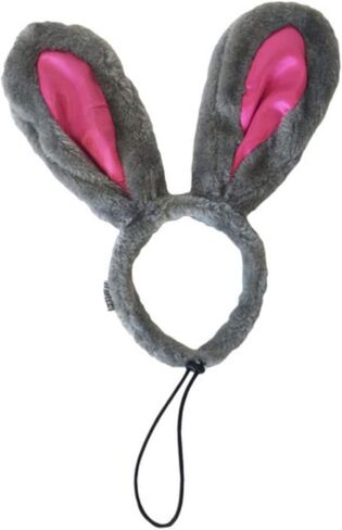 Midlee Easter Bunny Gray & Pink Rabbit Ears for Large Dogs Headband with Tail in Saudi Arabia