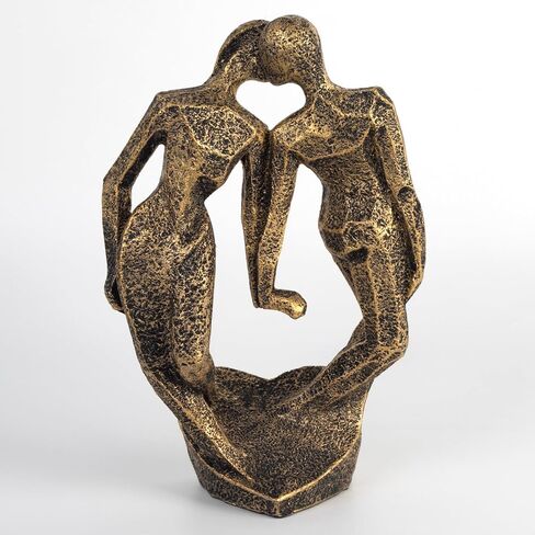 CMTGYPIN Romantic Resin Sculpture - Couple Home Decor Statue for Anniversaries, Valentine's Day, and Wedding Gifts,Abstract Modern Accents Home Decoration Love Figurine-Birthday Gift in Kuwait