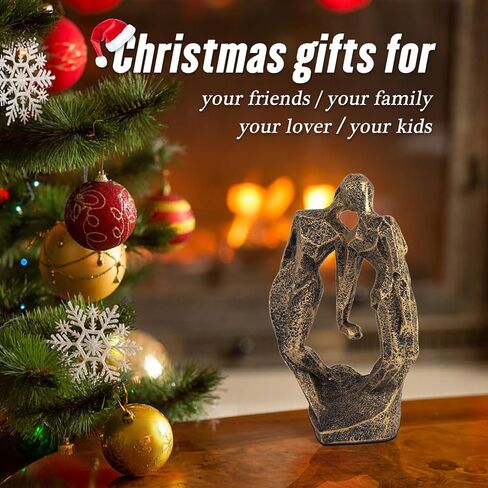 CMTGYPIN Romantic Resin Sculpture - Couple Home Decor Statue for Anniversaries, Valentine's Day, and Wedding Gifts,Abstract Modern Accents Home Decoration Love Figurine-Birthday Gift in Kuwait